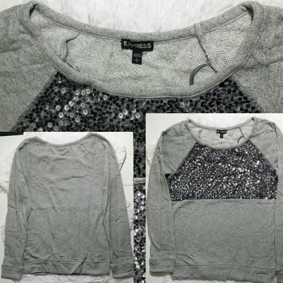 ☄️Express Sequin Embellished Sweatshirt - Picture 1 of 4